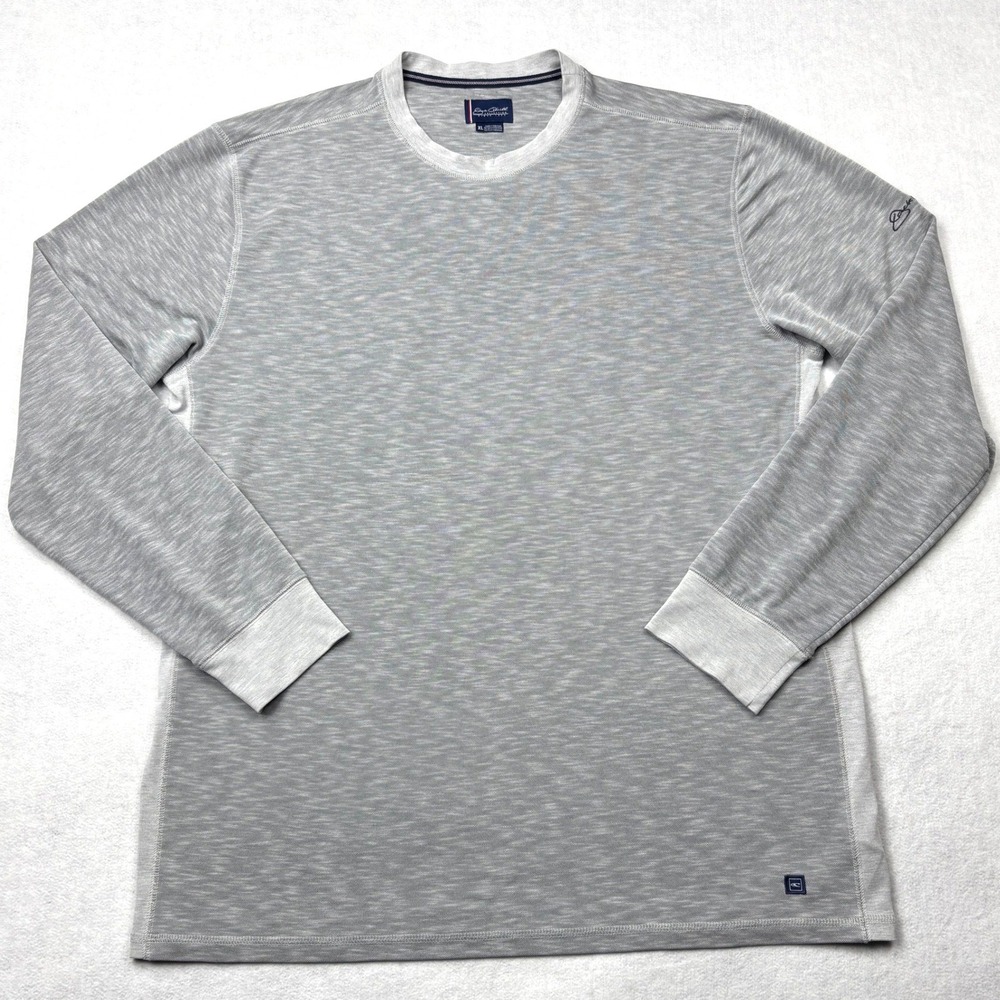 Jack O'Neill Collection Mens XL Grey Space Dye Long Sleeve Tencel Pullover Shirt